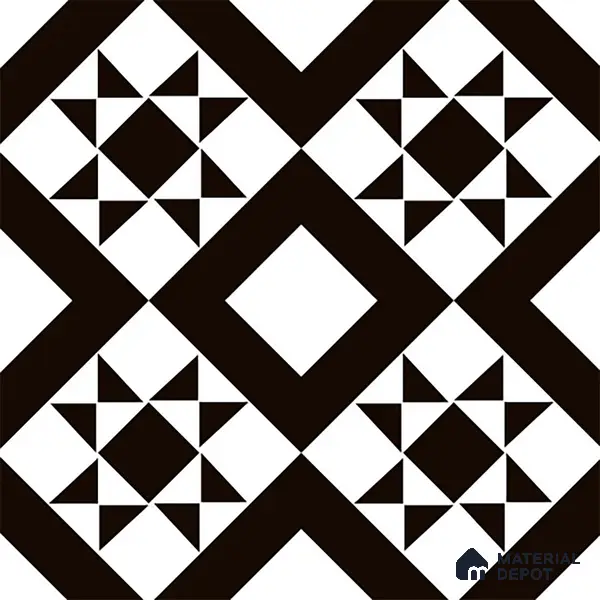 Patterned Look Wall & Floor Tile TL 09170 | Matte Finish 12 x 12 inch Ceramic Tile - 10 mm | Suitable For Kitchen, Bathroom, Bedroom & Office | Please Expect a Slight Variation of Pattern