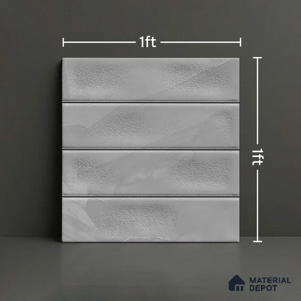 Faux Subway Look Wall Tile TL 09158 | Matte Finish 12 x 12 inch Ceramic Tile - 10 mm | Suitable For Kitchen, Bathroom & Dining Area | Please Expect a Slight Variation of Pattern