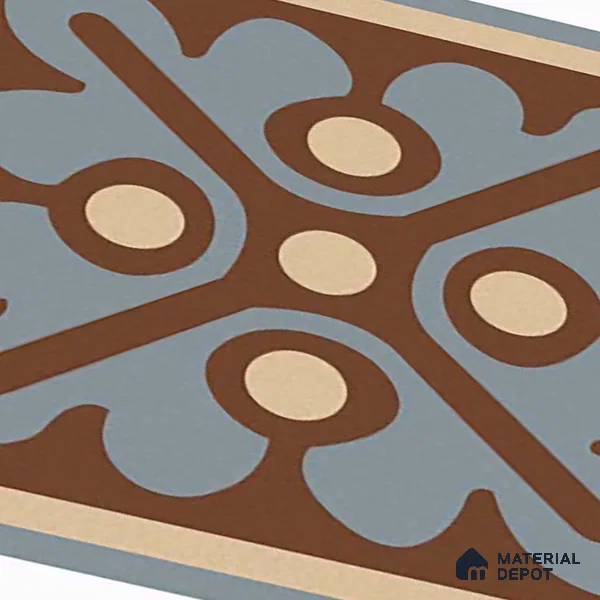 Patterned Look Wall & Floor Tile TL 09167 | Matte Finish 12 x 12 inch Ceramic Tile - 10 mm | Suitable For Kitchen, Bathroom, Bedroom & Office | Please Expect a Slight Variation of Pattern