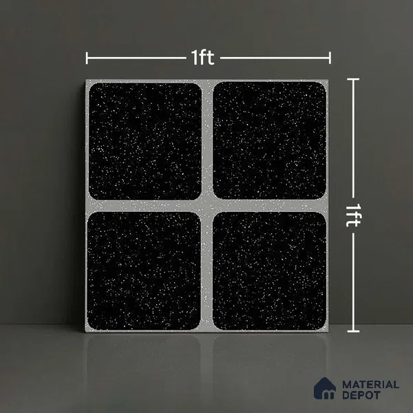 Patterned Look Floor Tile TL 09172 | Matte Finish 12 x 12 inch Ceramic Tile - 10 mm | Suitable For Kitchen, Bathroom, Bedroom & Office | Please Expect a Slight Variation of Pattern