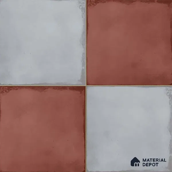 Moroccan Wall & Floor Tile TL 09159 B | Matte Finish 1 ft x 1 ft Ceramic Tile - 10 mm | Suitable For Bathroom, Kitchen, Balcony | Please Expect a Slight Variation of Pattern