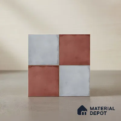 Moroccan Wall & Floor Tile TL 09159 B | Matte Finish 1 ft x 1 ft Ceramic Tile - 10 mm | Suitable For Bathroom, Kitchen, Balcony | Please Expect a Slight Variation of Pattern