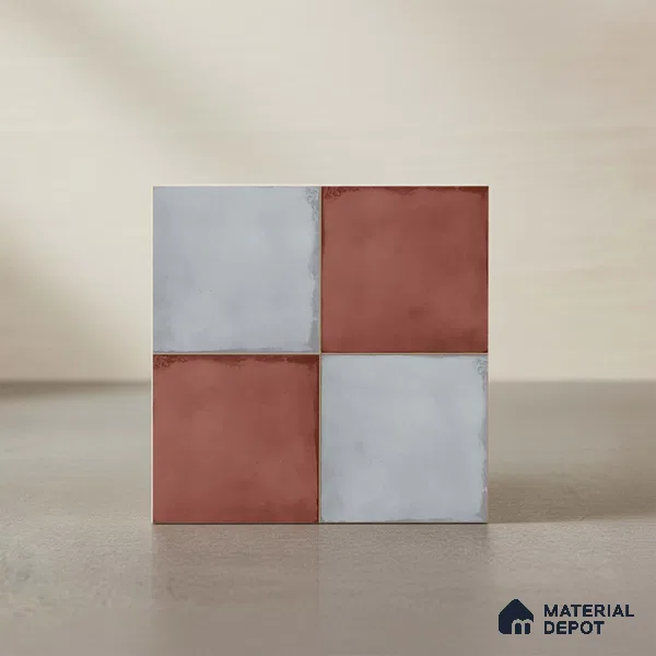 Moroccan Wall & Floor Tile TL 09159 B | Matte Finish 1 ft x 1 ft Ceramic Tile - 10 mm | Suitable For Bathroom, Kitchen, Balcony | Please Expect a Slight Variation of Pattern