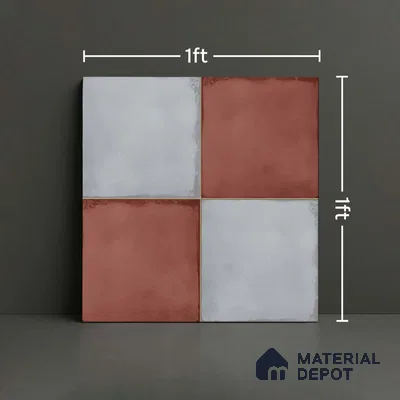 Moroccan Wall & Floor Tile TL 09159 B | Matte Finish 1 ft x 1 ft Ceramic Tile - 10 mm | Suitable For Bathroom, Kitchen, Balcony | Please Expect a Slight Variation of Pattern
