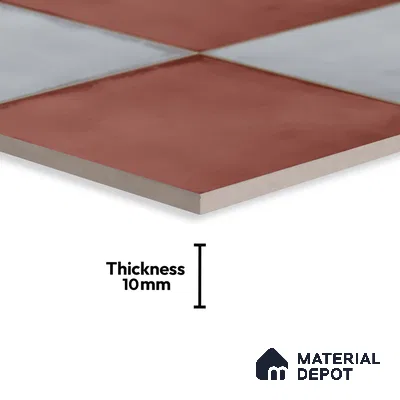 Moroccan Wall & Floor Tile TL 09159 B | Matte Finish 1 ft x 1 ft Ceramic Tile - 10 mm | Suitable For Bathroom, Kitchen, Balcony | Please Expect a Slight Variation of Pattern
