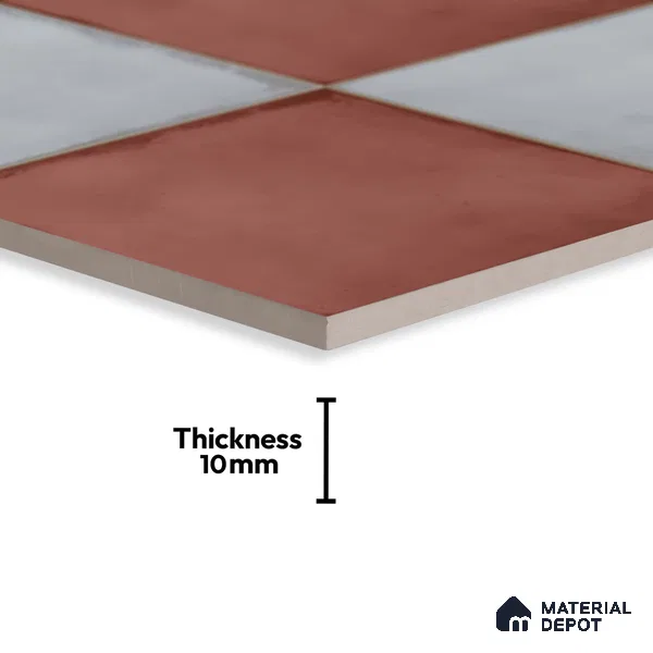 Moroccan Wall & Floor Tile TL 09159 B | Matte Finish 1 ft x 1 ft Ceramic Tile - 10 mm | Suitable For Bathroom, Kitchen, Balcony | Please Expect a Slight Variation of Pattern