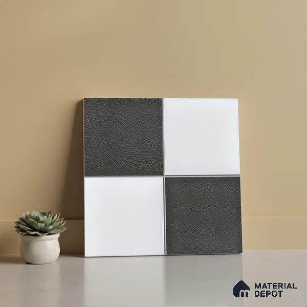 Plain Look Wall & Floor Tile TL 09159 | Matte Finish 12 x 12 inch Ceramic Tile - 10 mm | Suitable For Kitchen, Bathroom, Bedroom & Office | Please Expect a Slight Variation of Pattern