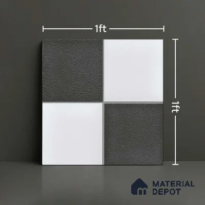 Plain Look Wall & Floor Tile TL 09159 | Matte Finish 12 x 12 inch Ceramic Tile - 10 mm | Suitable For Kitchen, Bathroom, Bedroom & Office | Please Expect a Slight Variation of Pattern