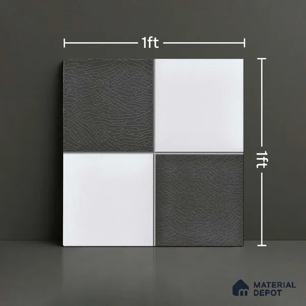 Plain Look Wall & Floor Tile TL 09159 | Matte Finish 12 x 12 inch Ceramic Tile - 10 mm | Suitable For Kitchen, Bathroom, Bedroom & Office | Please Expect a Slight Variation of Pattern
