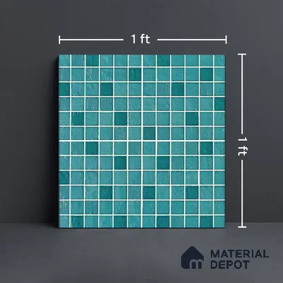 Mosaic Wall & Floor Tile TL 09174 B | Matte Finish 12 x 12 inch Ceramic Tile - 10 mm | Suitable For Kitchen, Bathroom, Bedroom & Office