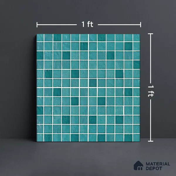 Mosaic Wall & Floor Tile TL 09174 B | Matte Finish 12 x 12 inch Ceramic Tile - 10 mm | Suitable For Kitchen, Bathroom, Bedroom & Office