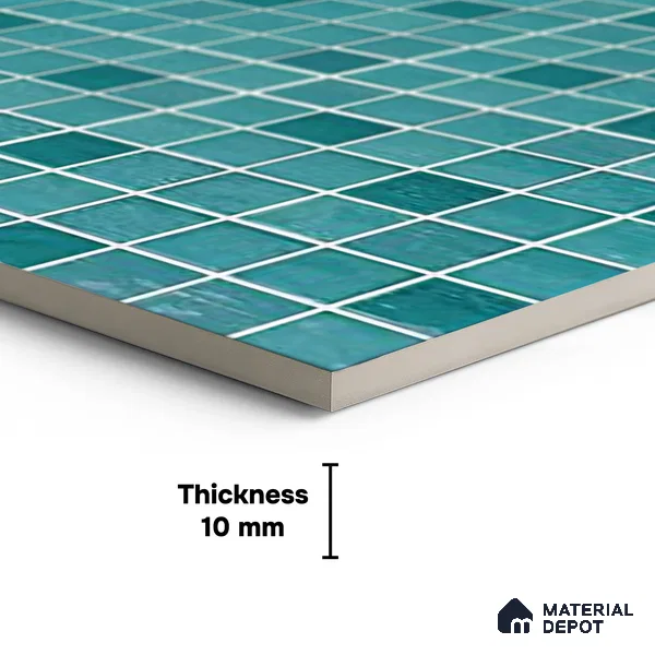 Mosaic Wall & Floor Tile TL 09174 B | Matte Finish 12 x 12 inch Ceramic Tile - 10 mm | Suitable For Kitchen, Bathroom, Bedroom & Office