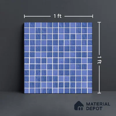 Mosaic Wall & Floor Tile TL 09174 | Matte Finish 12 x 12 inch Ceramic Tile - 10 mm | Suitable For Kitchen, Bathroom, Bedroom & Office