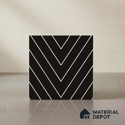 Patterned Look Wall & Floor Tile TL 09169 B | Matte Finish 12 x 12 inch Ceramic Tile - 10 mm | Suitable For Kitchen, Bathroom, Bedroom & Office | Please Expect a Slight Variation of Pattern