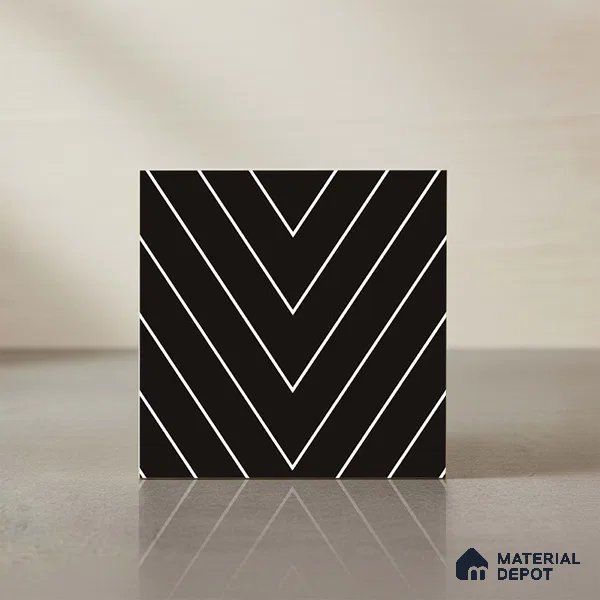 Patterned Look Wall & Floor Tile TL 09169 B | Matte Finish 12 x 12 inch Ceramic Tile - 10 mm | Suitable For Kitchen, Bathroom, Bedroom & Office | Please Expect a Slight Variation of Pattern