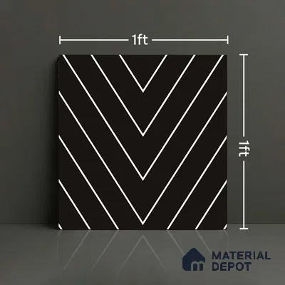 Patterned Look Wall & Floor Tile TL 09169 B | Matte Finish 12 x 12 inch Ceramic Tile - 10 mm | Suitable For Kitchen, Bathroom, Bedroom & Office | Please Expect a Slight Variation of Pattern