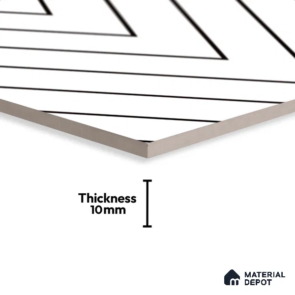 Patterned Look Wall & Floor Tile TL 09169 | Matte Finish 12 x 12 inch Ceramic Tile - 10 mm | Suitable For Kitchen, Bathroom, Bedroom & Office | Please Expect a Slight Variation of Pattern