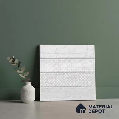 Faux Subway Look Wall Tile TL 09157 | Glossy Finish 12 x 12 inch Ceramic Tile - 10 mm | Suitable For Kitchen, Bathroom & Dining Area | Please Expect a Slight Variation of Pattern