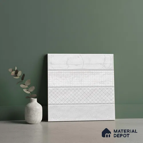Faux Subway Look Wall Tile TL 09157 | Glossy Finish 12 x 12 inch Ceramic Tile - 10 mm | Suitable For Kitchen, Bathroom & Dining Area | Please Expect a Slight Variation of Pattern