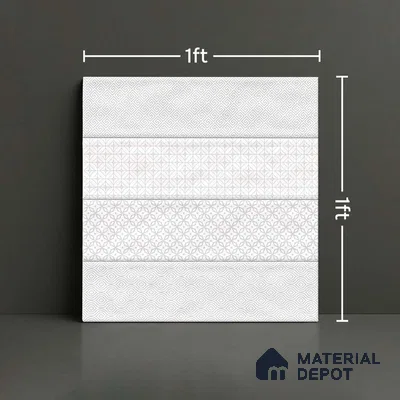 Faux Subway Look Wall Tile TL 09157 | Glossy Finish 12 x 12 inch Ceramic Tile - 10 mm | Suitable For Kitchen, Bathroom & Dining Area | Please Expect a Slight Variation of Pattern