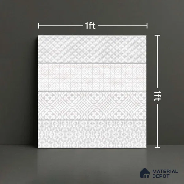 Faux Subway Look Wall Tile TL 09157 | Glossy Finish 12 x 12 inch Ceramic Tile - 10 mm | Suitable For Kitchen, Bathroom & Dining Area | Please Expect a Slight Variation of Pattern
