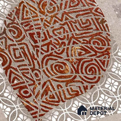 Patterned Look Wall & Floor Tile TL 09160 | Matte Finish 12 x 12 inch Ceramic Tile - 10 mm | Suitable For Kitchen, Bathroom, Bedroom & Office | Please Expect a Slight Variation of Pattern