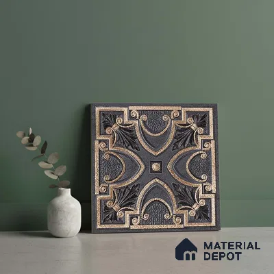 Patterned Look Wall Tile TL 09154 C | Matte Finish 12 x 12 inch Ceramic Tile - 10 mm | Suitable For Kitchen, Bathroom, Bedroom & Office