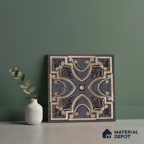 Patterned Look Wall Tile TL 09154 C | Matte Finish 12 x 12 inch Ceramic Tile - 10 mm | Suitable For Kitchen, Bathroom, Bedroom & Office
