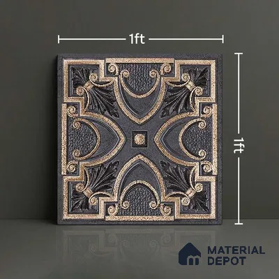 Patterned Look Wall Tile TL 09154 C | Matte Finish 12 x 12 inch Ceramic Tile - 10 mm | Suitable For Kitchen, Bathroom, Bedroom & Office