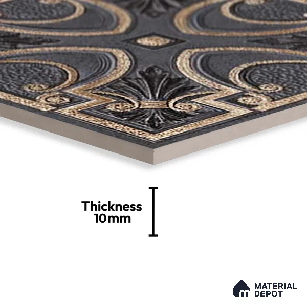 Patterned Look Wall Tile TL 09154 C | Matte Finish 12 x 12 inch Ceramic Tile - 10 mm | Suitable For Kitchen, Bathroom, Bedroom & Office