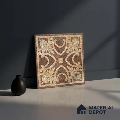Patterned Look Wall Tile TL 09154 D | Matte Finish 12 x 12 inch Ceramic Tile - 10 mm | Suitable For Kitchen, Bathroom, Bedroom & Office