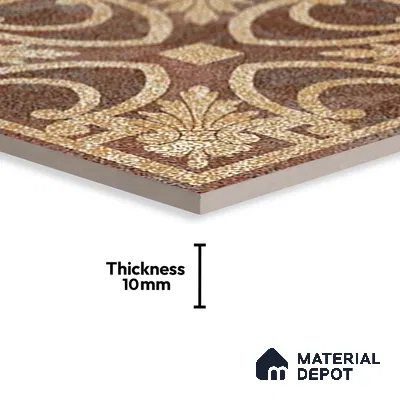 Patterned Look Wall Tile TL 09154 D | Matte Finish 12 x 12 inch Ceramic Tile - 10 mm | Suitable For Kitchen, Bathroom, Bedroom & Office