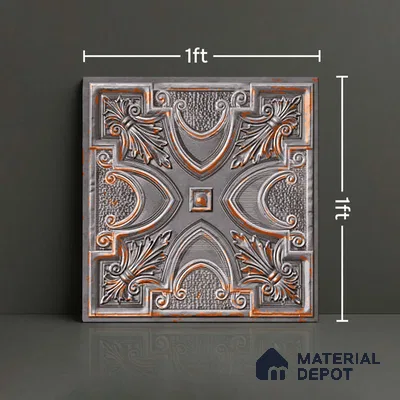Patterned Look Wall Tile TL 09154 | Matte Finish 12 x 12 inch Ceramic Tile - 10 mm | Suitable For Kitchen, Bathroom, Bedroom & Office