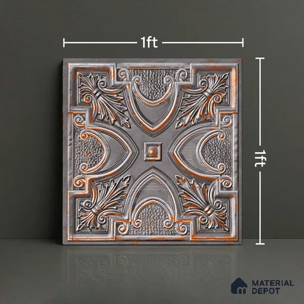 Patterned Look Wall Tile TL 09154 | Matte Finish 12 x 12 inch Ceramic Tile - 10 mm | Suitable For Kitchen, Bathroom, Bedroom & Office