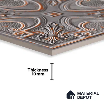 Patterned Look Wall Tile TL 09154 | Matte Finish 12 x 12 inch Ceramic Tile - 10 mm | Suitable For Kitchen, Bathroom, Bedroom & Office