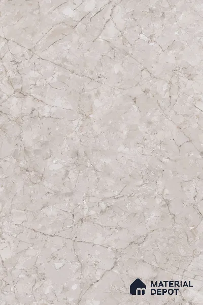 Budget Friendly Large Format Marble Floor & Wall Tile TL 01464 Foster Gray 6 ft x 4 ft Glossy Finish Vitrified Tile - 9 mm | Suitable For Living Room, Bedroom, Office | Adhesive and Spacers Must be Used During Installation