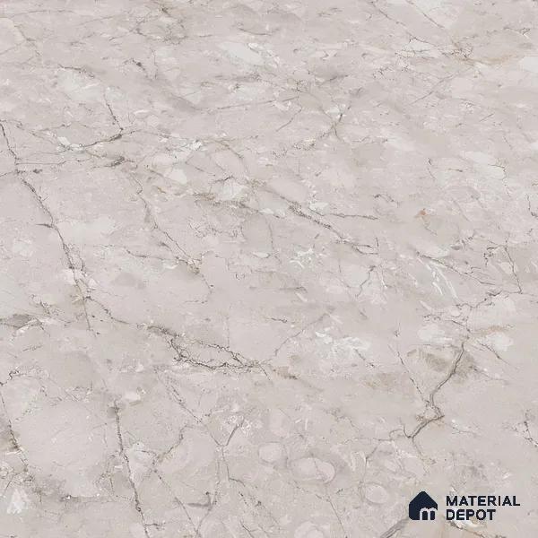 Budget Friendly Large Format Marble Floor & Wall Tile TL 01464 Foster Gray 6 ft x 4 ft Glossy Finish Vitrified Tile - 9 mm | Suitable For Living Room, Bedroom, Office | Adhesive and Spacers Must be Used During Installation
