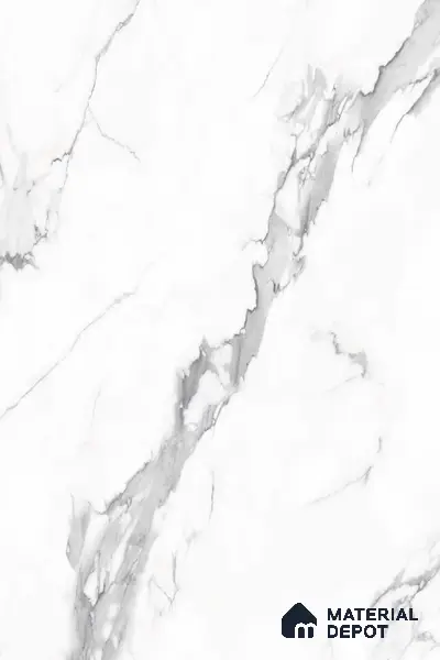 Budget Friendly Large Format Marble Floor & Wall Tile TL 01476 Amber Statuario 6 ft x 4 ft Glossy Finish Vitrified Tile - 9 mm | Suitable For Living Room, Bedroom, Office | Adhesive and Spacers Must be Used During Installation