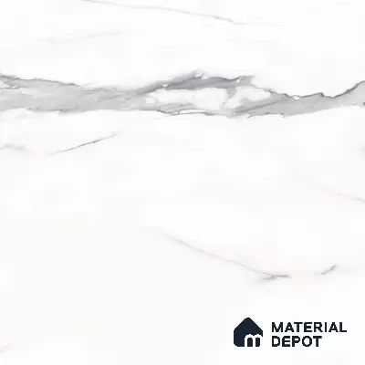 Budget Friendly Large Format Marble Floor & Wall Tile TL 01476 Amber Statuario 6 ft x 4 ft Glossy Finish Vitrified Tile - 9 mm | Suitable For Living Room, Bedroom, Office | Adhesive and Spacers Must be Used During Installation