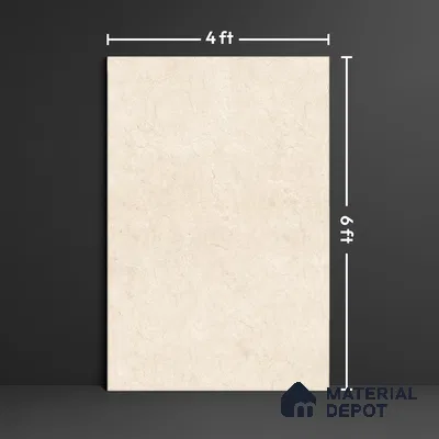 Large Format Marble Floor & Wall Tile TL 01469 Royal Crema Marfil 6 ft x 4 ft Glossy Finish Vitrified Tile - 9 mm | Suitable For Living Room, Bedroom, Office | Adhesive and Spacers Must be Used During Installation