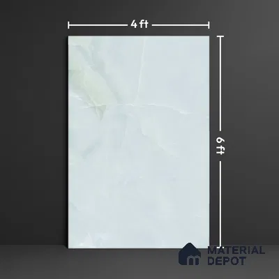 Large Format Marble Floor & Wall Tile TL 01467 Ocean Galaxy 6 ft x 4 ft Glossy Finish Vitrified Tile - 9 mm | Suitable For Living Room, Bedroom, Office | Adhesive and Spacers Must be Used During Installation