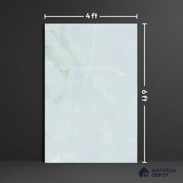 Large Format Marble Floor & Wall Tile TL 01467 Ocean Galaxy 6 ft x 4 ft Glossy Finish Vitrified Tile - 9 mm | Suitable For Living Room, Bedroom, Office | Adhesive and Spacers Must be Used During Installation