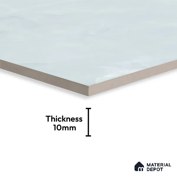 Large Format Marble Floor & Wall Tile TL 01467 Ocean Galaxy 6 ft x 4 ft Glossy Finish Vitrified Tile - 9 mm | Suitable For Living Room, Bedroom, Office | Adhesive and Spacers Must be Used During Installation