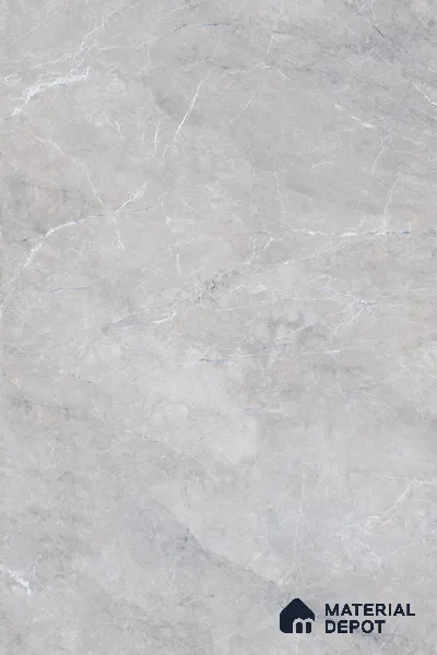 Budget Friendly Large Format Marble Floor & Wall Tile TL 01462 Ash Ford Bianco 6 ft x 4 ft Glossy Finish Vitrified Tile - 9 mm | Suitable For Living Room, Bedroom, Office | Adhesive and Spacers Must be Used During Installation