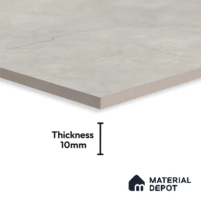 Large Format Marble Floor & Wall Tile TL 01478 Montana Steel 6 ft x 4 ft Glossy Finish Vitrified Tile - 9 mm | Suitable For Living Room, Bedroom, Office | Adhesive and Spacers Must be Used During Installation