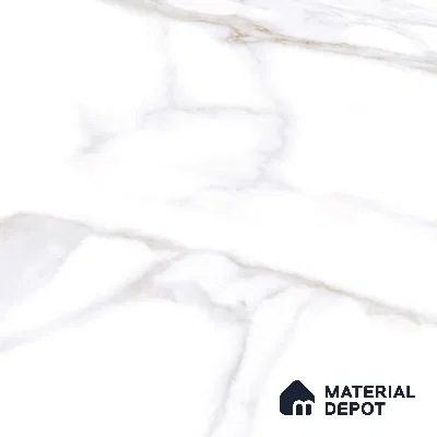 Large Format Marble Floor & Wall Tile TL 01471 A Statuario Violla 6 ft x 4 ft Glossy Finish Vitrified Tile - 9 mm | Suitable For Living Room, Bedroom, Office | Adhesive and Spacers Must be Used During Installation