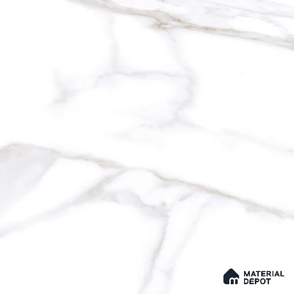 Large Format Marble Floor & Wall Tile TL 01471 A Statuario Violla 6 ft x 4 ft Glossy Finish Vitrified Tile - 9 mm | Suitable For Living Room, Bedroom, Office | Adhesive and Spacers Must be Used During Installation