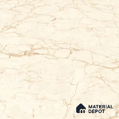 Large Format Marble Floor & Wall Tile TL 01480 A Tulip Crema 6 ft x 4 ft Glossy Finish Vitrified Tile - 9 mm | Suitable For Living Room, Bedroom, Office | Adhesive and Spacers Must be Used During Installation