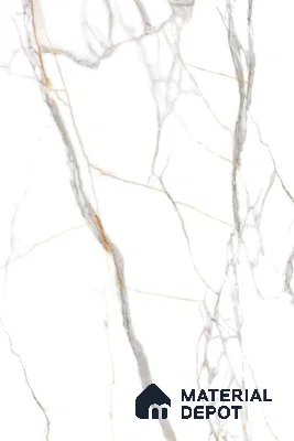 Large Format Marble Floor & Wall Tile TL 01470 Soul White 6 ft x 4 ft Glossy Finish Vitrified Tile - 9 mm | Suitable For Living Room, Bedroom, Office | Adhesive and Spacers Must be Used During Installation