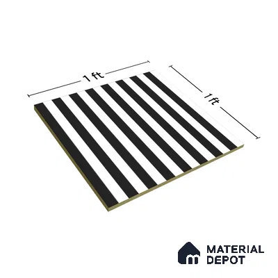 Moroccan Floor & Wall Tile TL 07648 Urban Stripe 1 ft x 1 ft Matte Finish Vitrified Tile - 9 mm | Suitable For Bathroom, Kitchen, Living Area | Please Expect a Slight Variation of Pattern